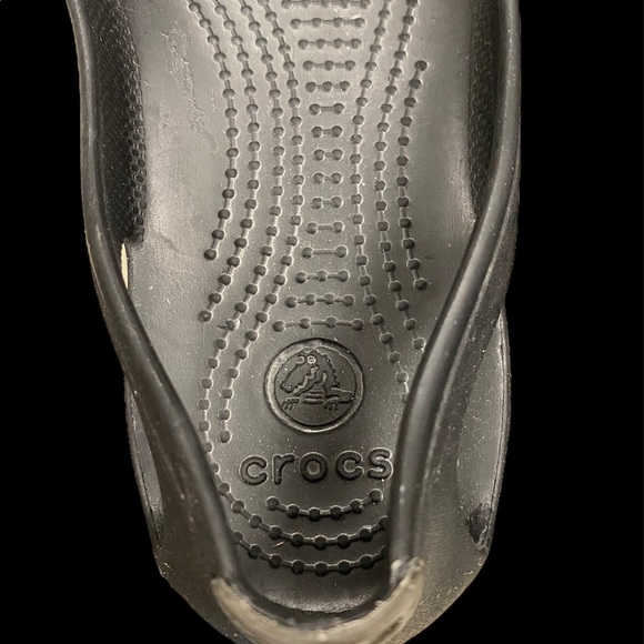 CROCS, KIDS black flat crocs, size 6 - Picture 5 of 6